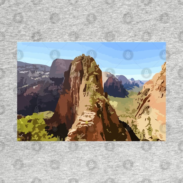 Zion National Park Digital Painting by gktb